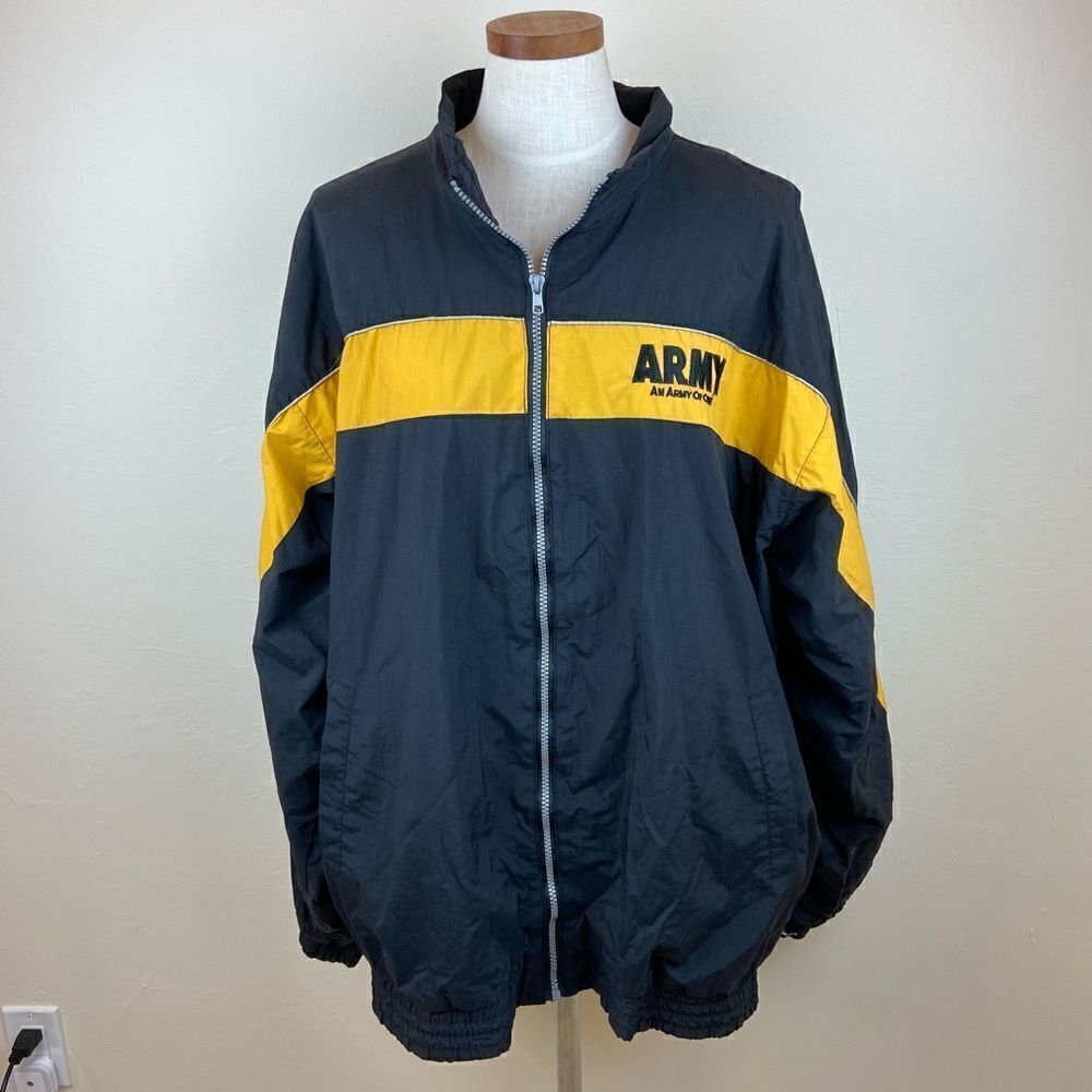 Vintage 90’s Army Windbreaker Warm-Up Jacket